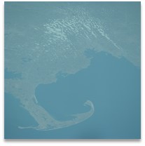Satellite photo of Cape Cod, MA